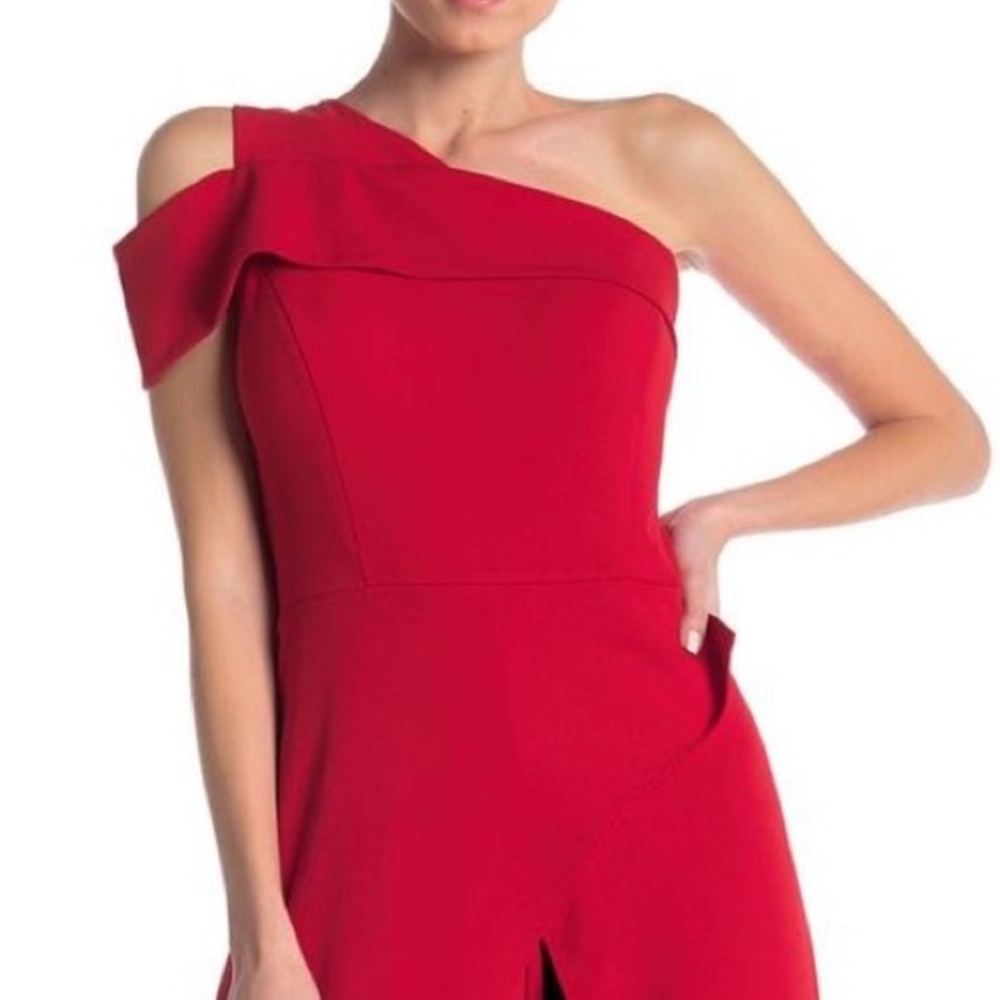 Elegant Red One-Shoulder Jumpsuit - NWT - so chic!